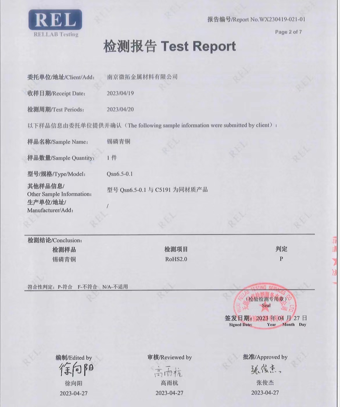 ROHS报告